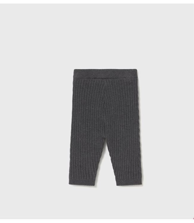 Mayoral Infant Ribbed Knit Legging Charcoal