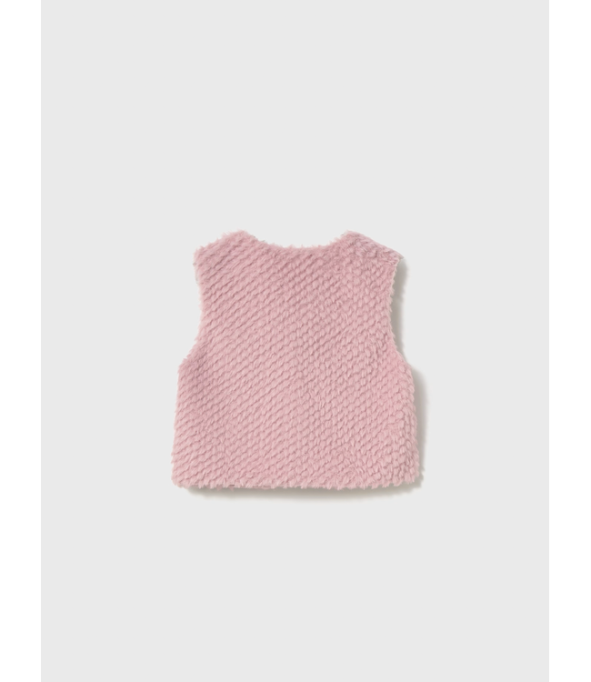 Mayoral Faux Fur Vest Pink