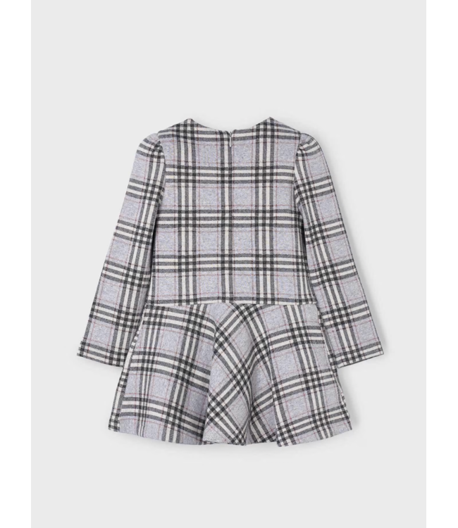 Mayoral Plaid Dress Grey