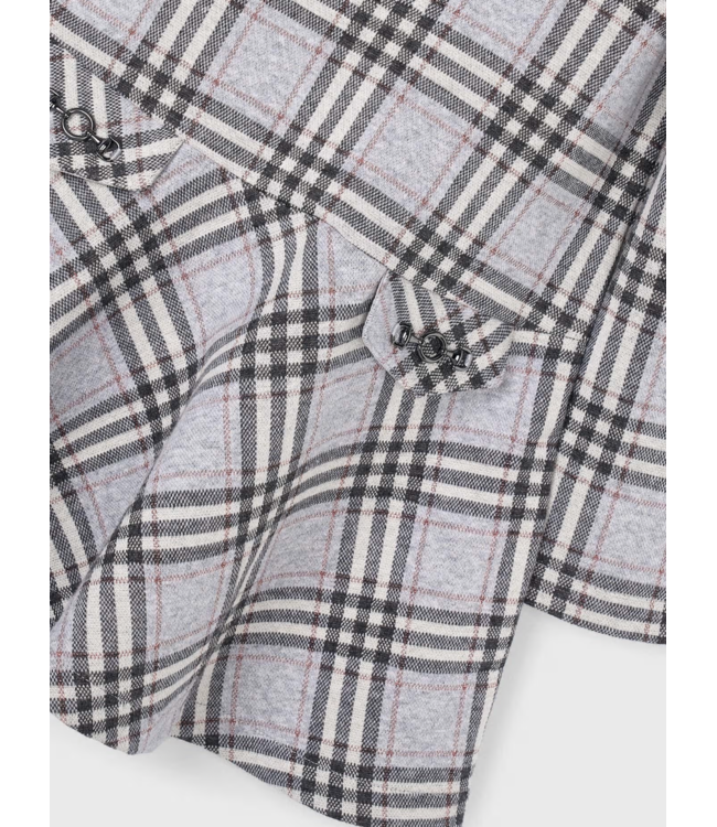 Mayoral Plaid Dress Grey