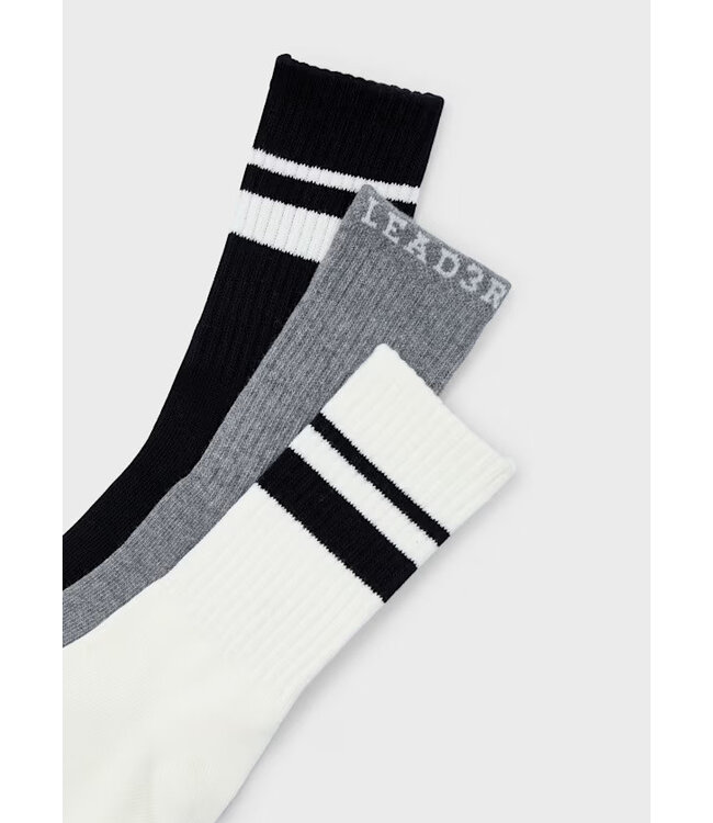 Mayoral Sport Socks 3pk Grey/Black