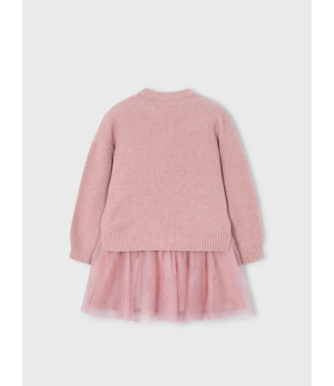 Mayoral Sweater Tulle Skirt Set Pink