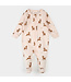 Petit Lem Footed Sleeper Reindeer Print on Pink