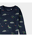 Petit Lem PJ Set Holiday Dinosaur Print on Navy