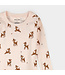 Petit Lem PJ Set Reindeer Print on Pink