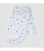 Petit Lem PJ Set Snowman Print on Light Heather Grey