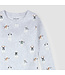 Petit Lem PJ Set Snowman Print on Light Heather Grey