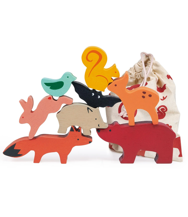 Mentari Toys Happy Stacking Forest Wood Toy