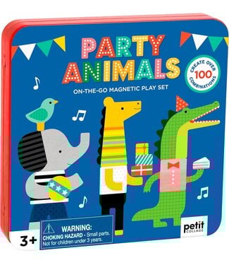 Petit Collage Party Animals On The Go Magnetic Play Set