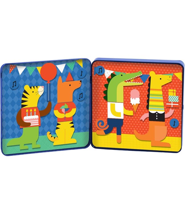 Petit Collage Party Animals On The Go Magnetic Play Set