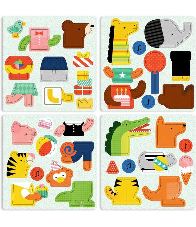 Petit Collage Party Animals On The Go Magnetic Play Set