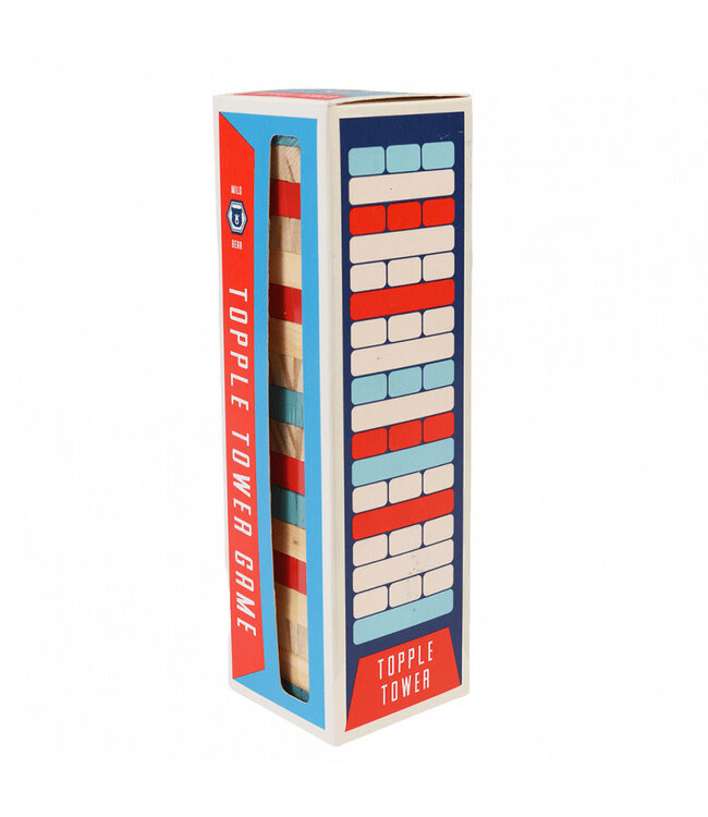 Rex London Mini Wooden Topple Tower Wild Bear