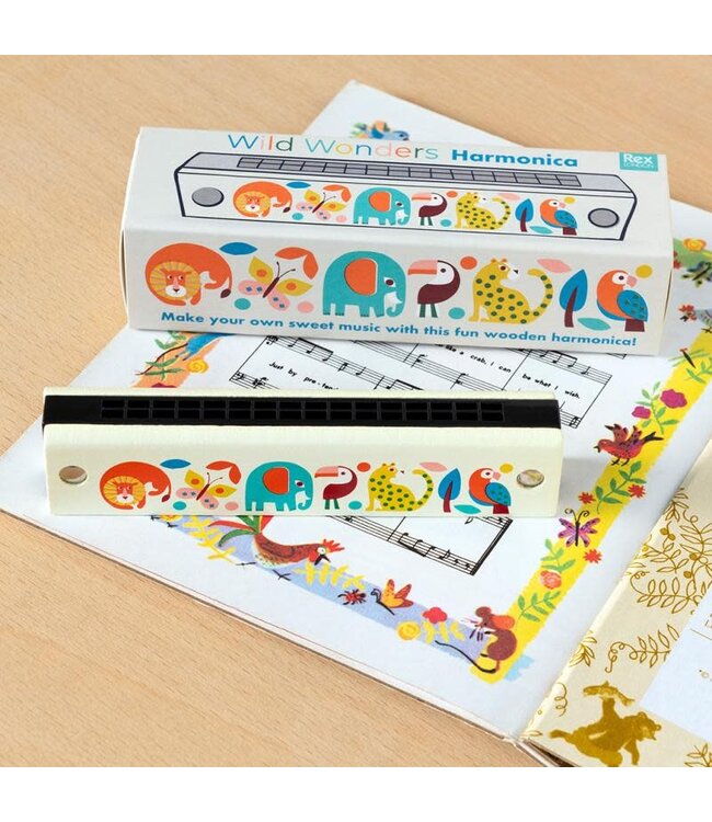 Rex London Wooden Harmonica Wild Wonders