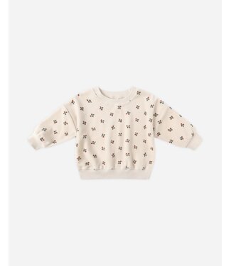 Quincy Mae Velour Relaxed Sweatshirt Holly Berry