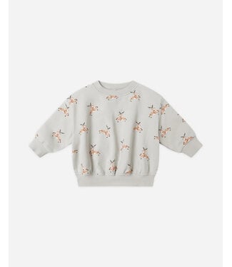 Quincy Mae Relaxed Fleece Sweatshirt Reindeer