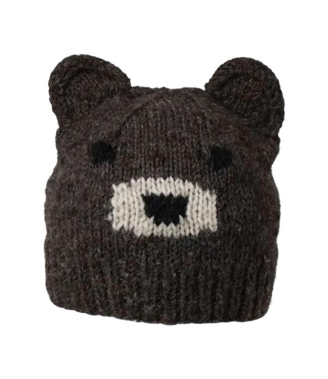 Ambler Kuma Knit Hat Heather Brown Bear