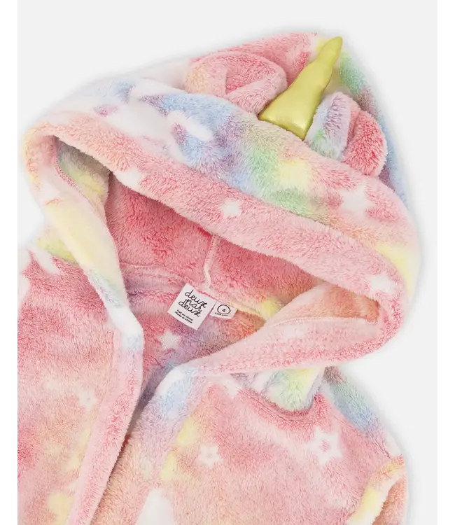 Deux par Deux Plush Glow In The Dark Unicorn Robe Multicolor
