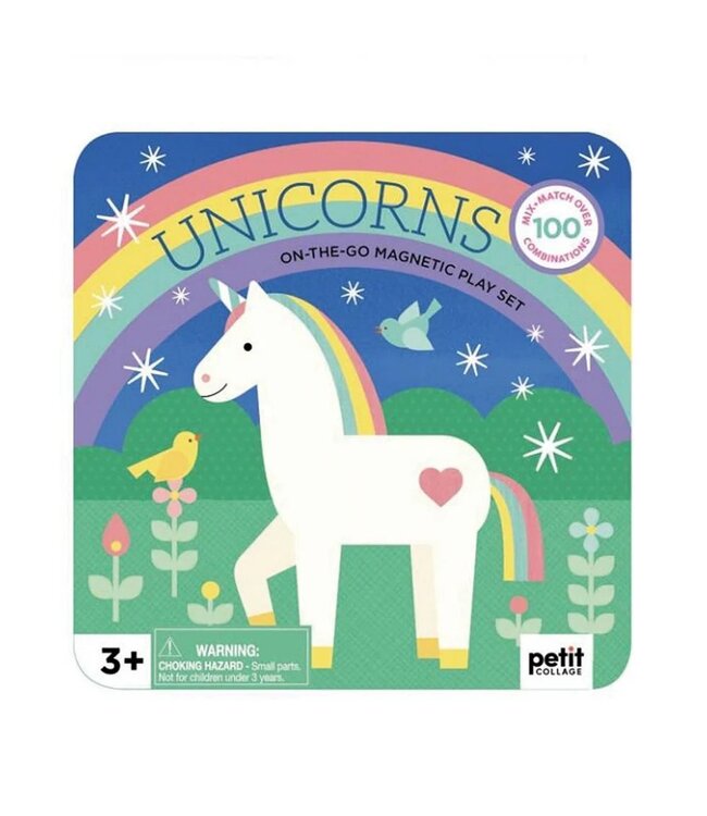 Petit Collage Unicorns On The Go Magnetic Play Set