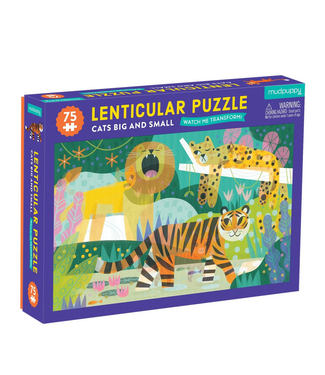mudpuppy Lenticular Puzzle Cats Big and Small