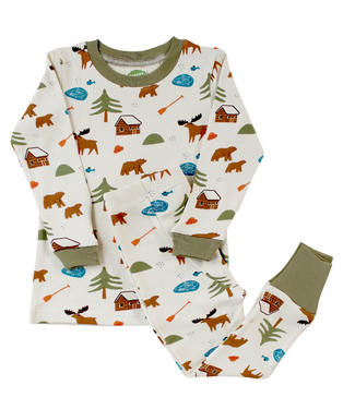 Parade Organics Baby Co. PJ Set Jammies Oh Canada Print