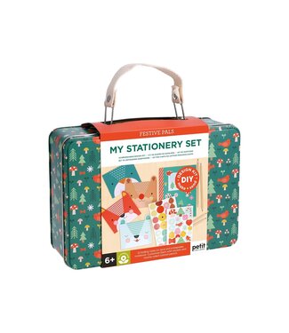 Petit Collage Festive Pals My Stationery Set