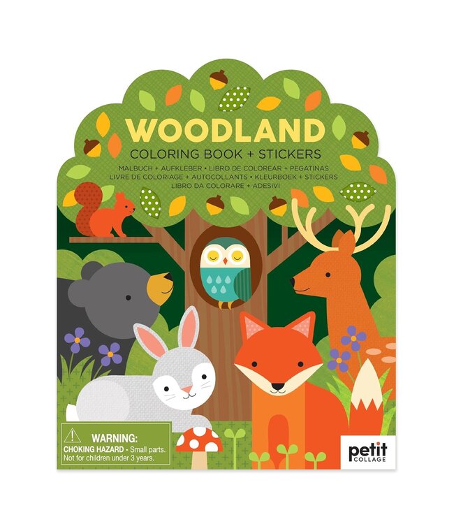 Woodland Colouring Book + Stickers