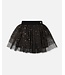 Deux par Deux Multi Layer Glittering Mesh Skirt Black