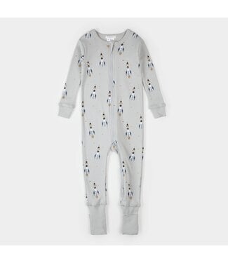 Petit Lem Convertible Sleeper Rocket Print on Lunar Rock