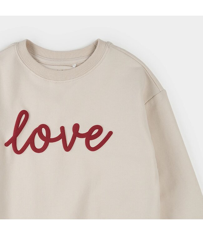Petit Lem Sweatshirt Love on Beige
