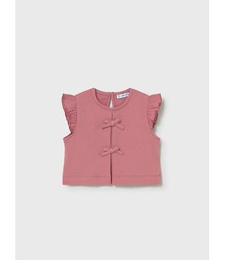 Mayoral Mayoral Ribbed Bow Top Blush