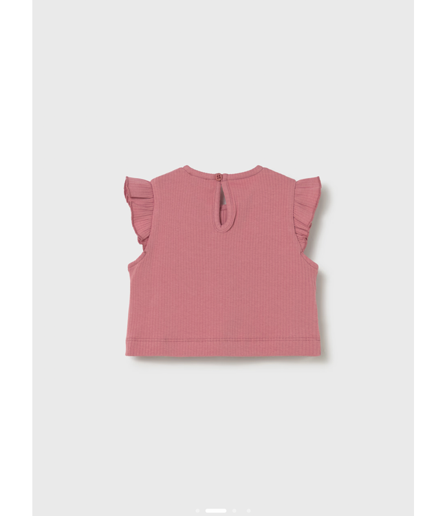 Mayoral Mayoral Ribbed Bow Top Blush