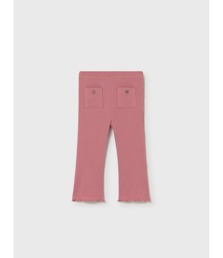 Mayoral Flare Rib Knit Leggings Blush