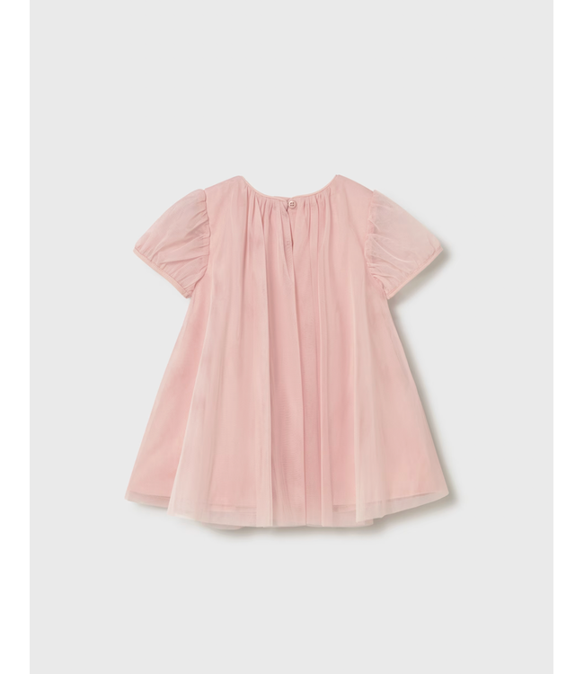 Mayoral Tulle Dress with Crossbody Bag Peony