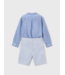 Mayoral Linen Shirt and Short Set Indigo