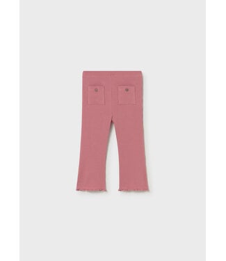 Mayoral Flare Rib Knit Leggings Blush