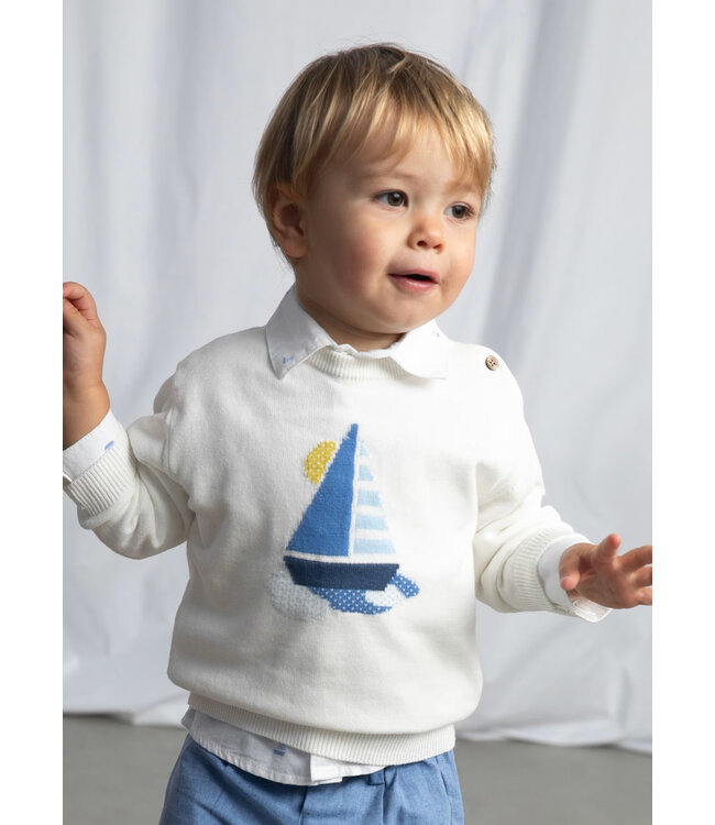 Mayoral Sailboat Knit Sweater