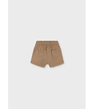Mayoral Mayoral Baby Front Pocket Cotton Shorts Cocoa