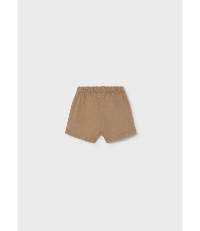 Mayoral Baby Front Pocket Cotton Shorts Cocoa