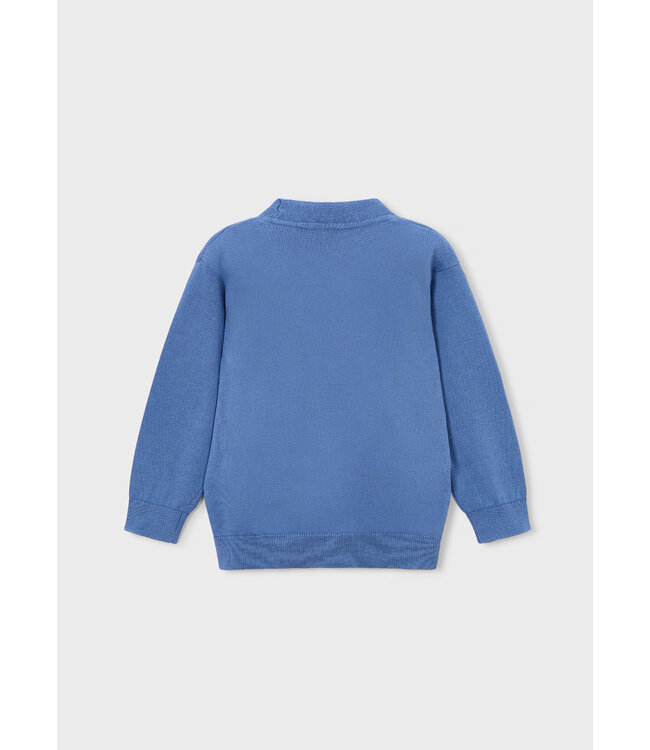 Mayoral Button-Front Knit Cardigan Indigo
