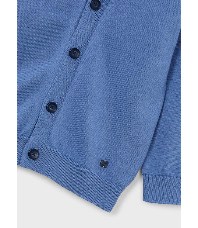 Mayoral Button-Front Knit Cardigan Indigo