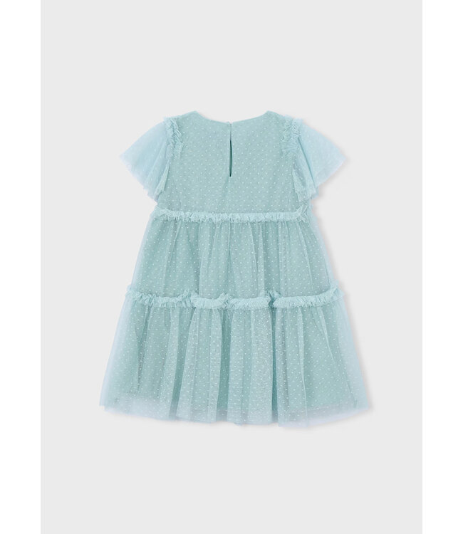 Mayoral Mayoral Plumeti Tulle Dress Lake