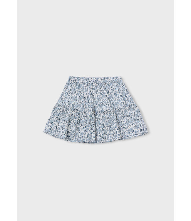 Mayoral Dobby Skirt Blue Floral Print