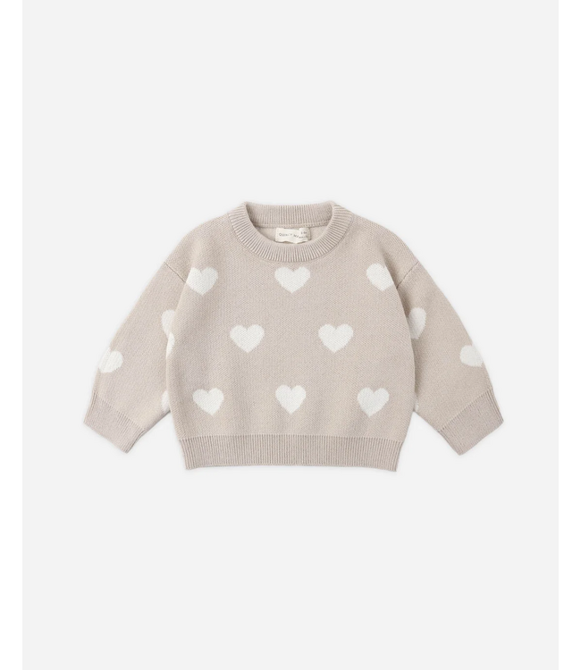Quincy Mae Heart Knit Sweater