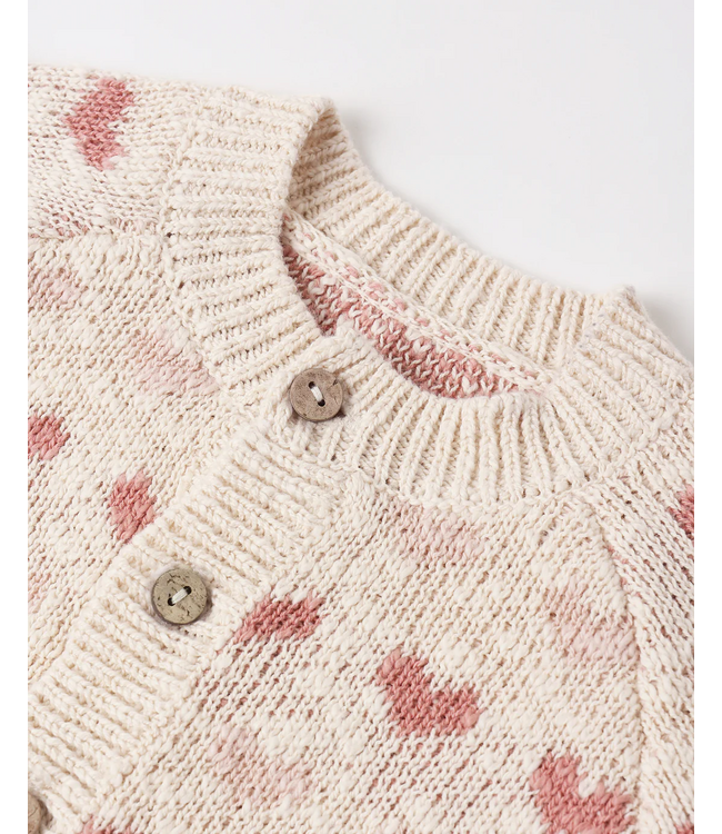 Quincy Mae Knit Cardigan Hearts
