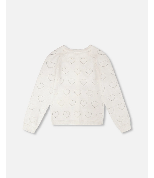 Deux par Deux Pointelle Knit Cardigan