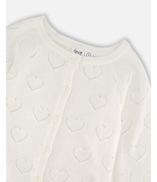 Deux par Deux Pointelle Knit Cardigan