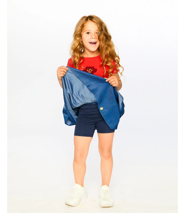 Deux par Deux Dark Chambray Skort