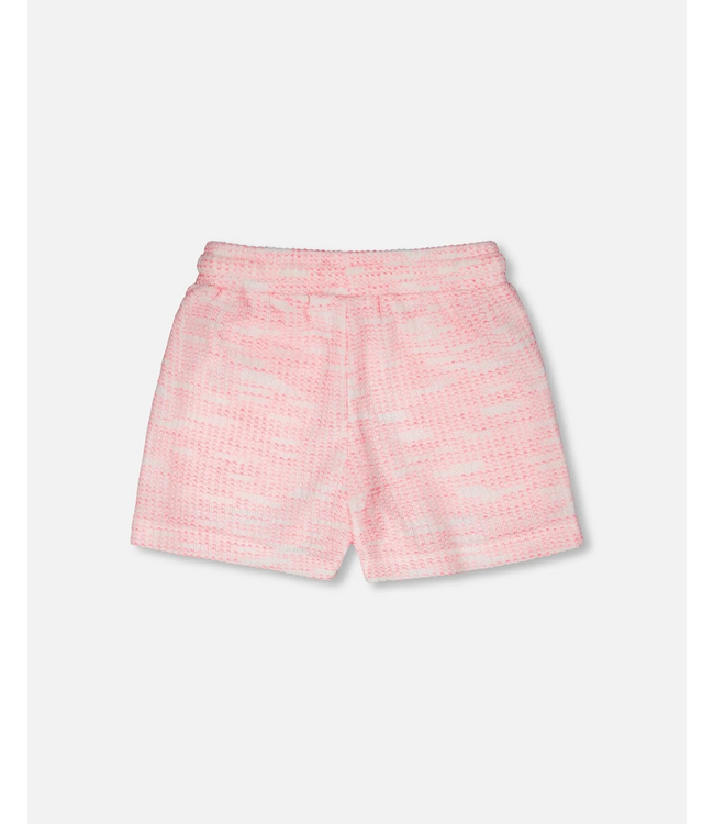 Deux par Deux Deux par Deux Jacquard Knit Shorts Pink White