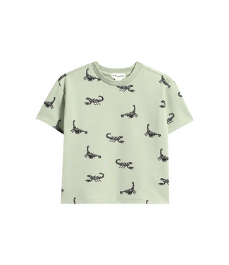 Miles the Label Sweatshirt Tee Scorpion Print on Lt. Green
