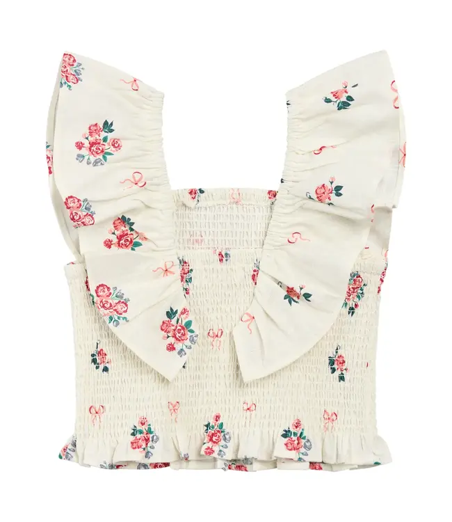 Miles the Label Flutter Woven Top in Floral Print